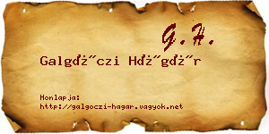 Galgóczi Hágár névjegykártya